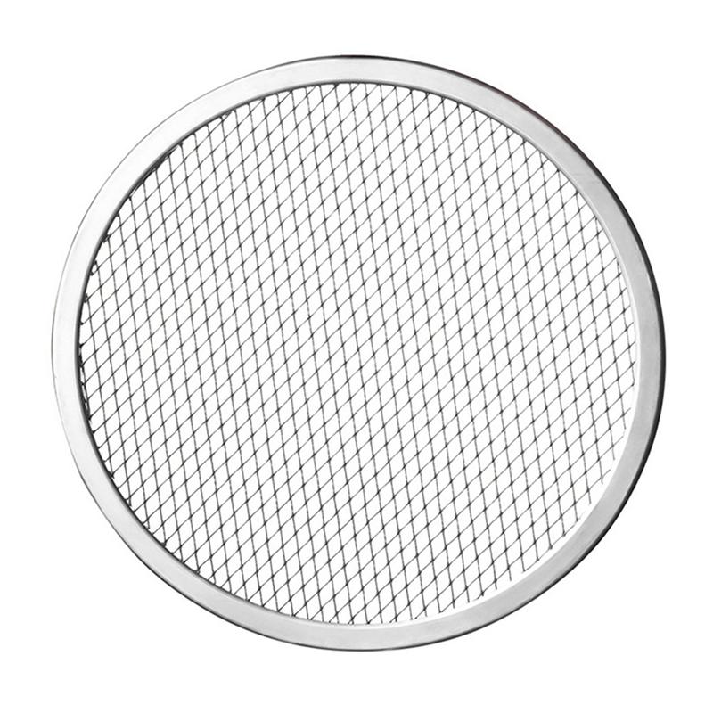 2Pcs 13Inch Aluminum Seamless Rim Pizza Baking Screen - Perfect Crisp, Enhanced Airflow