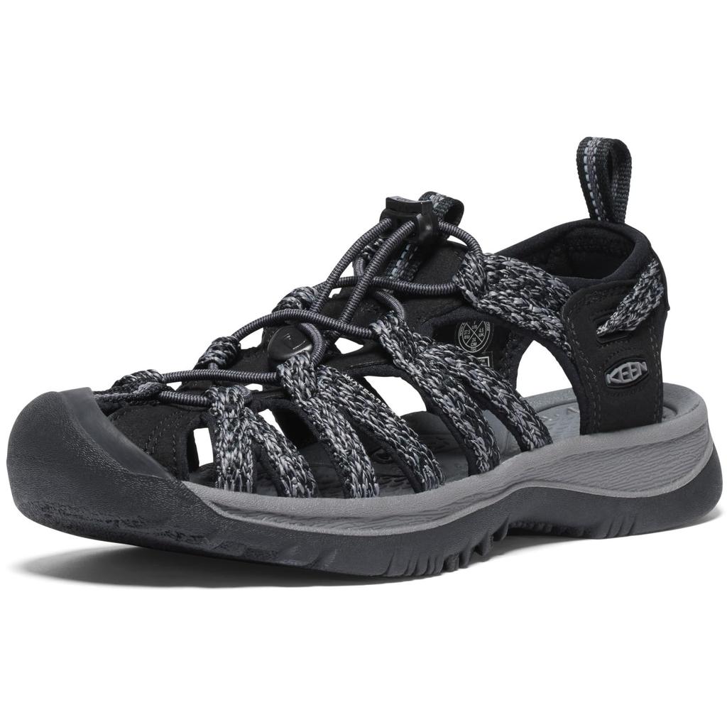 KEEN WHISPER Sandalen für cm Damen, SCHWARZ/STAHLGRAU, 25.0