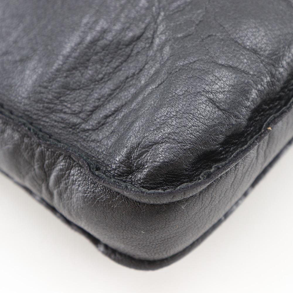 HERMES Toudu Shoulder Bag black Calfskin unisex Used