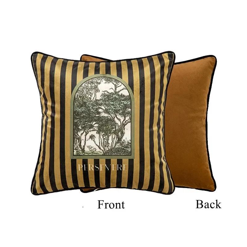 Farmhouse Throw Pillow Cover, Rustic Decorative Country Roads, Cushion Case, Home Decor for Sofa Couch, Square Velvet, Luxury