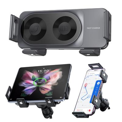 Wireless Car Charger Fast Charging Phone Car Mount Car Phone Holder for Samsung Galaxy Z Fold 5/4/3/2/S24 iPhone 15 Pro Google