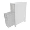 Bathroom Storage Cabinet Plastic Narrow Slim Organizer Small Corner Cabinet with 2 Drawers and 4