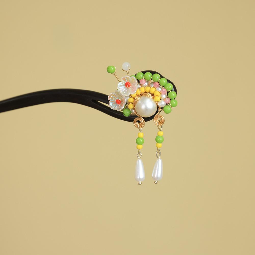 Tassel New Chinese Style Hair Clip Red Hanfu Hairpin Beijing Opera Hair Accessories  Bridal