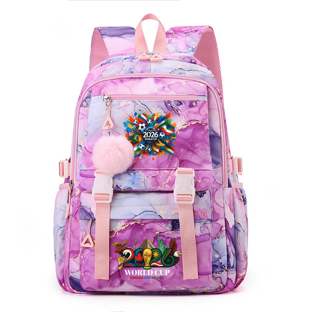 

2026 FIFA World Cup Printed Large Capacity Waterproof Backpack Teenger Student Girl Boy Schoolbag Bookbag Women Large Capacity Travel Bag Gift Mochila