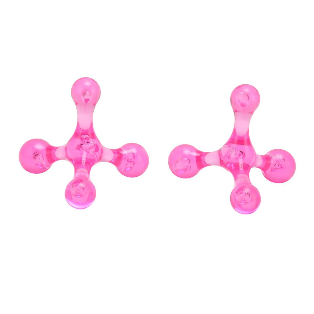 2 Stück Fußgewölbemassagegerät Mini Handheld 4 Kugeln Entspannung Akupressur Fußgewölbemassagegerät für Bein Arm Rosa