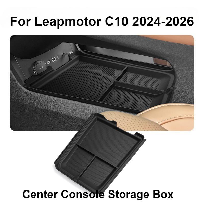 For Leapmotor C10 2024-2026 Center Console Lower Storage Box Armrest Storage Tray Organizer Case Auto Car Interior Accessories