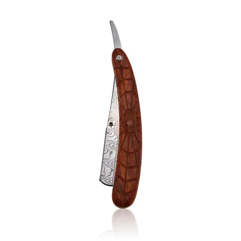 Men Straight Razors Barber Edge Blades Hair Shaving Tools Safety Professional Stainless Steel Folding Knife Hair Removal Kit