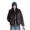 Winter new European and American hooded cotton-padded clothes women's hooded short spliced down cotton-padded jackets