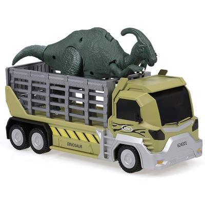 1/75 Car Toy Dinosaurs Transport Car Carrier Truck Toy Pull Back Vehicle Toy with Dinosaur Gift for Children