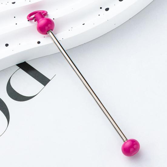 10Pcs Bead Pole Gradient Color Keychain Bars Metal Rod Links DIY Projetos Pingente Jóias Fazendo Acessórios