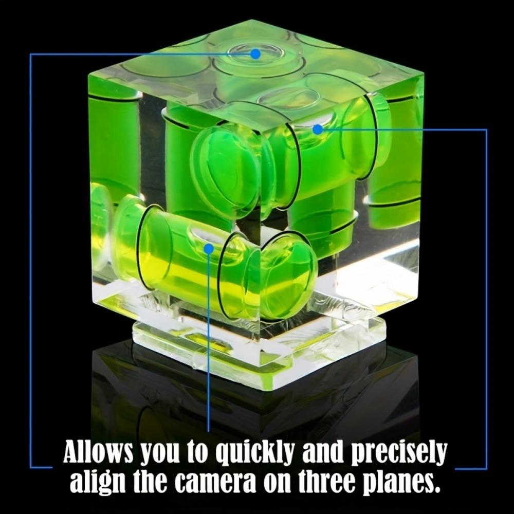 Triple 3 Axis Hot Shoe Bubble Spirit Level Compatible Compatible for Canon Nikon Pentax DSLR Camera