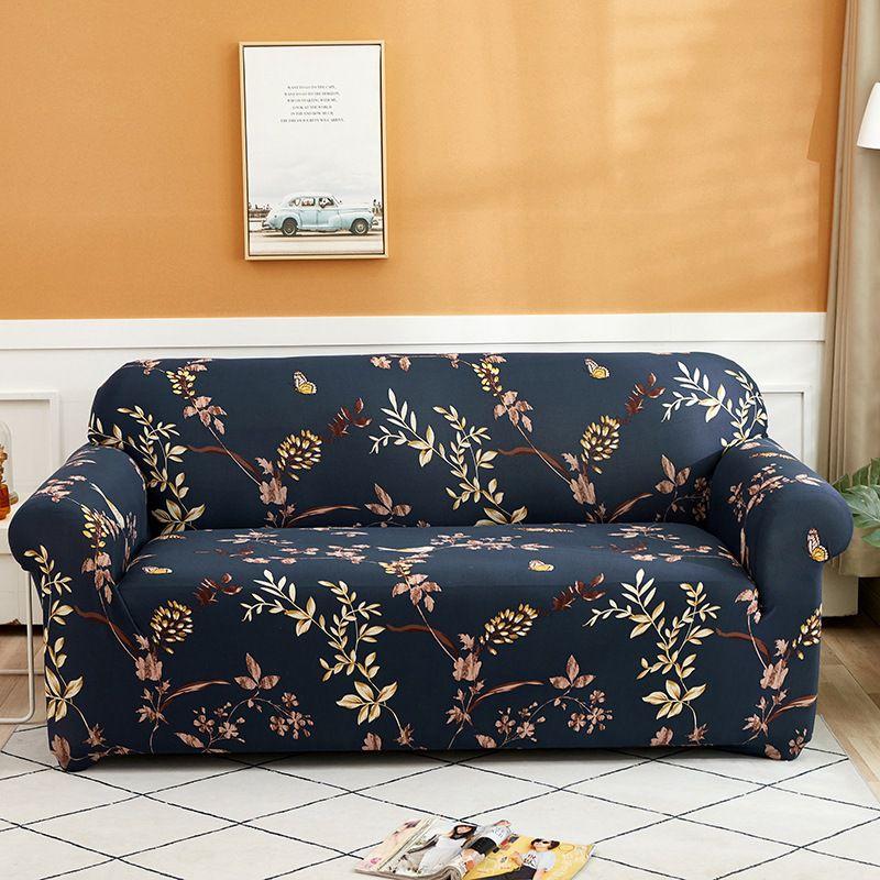 Leaves Floral Printed Slipcover 1234 Seater Sofa Cover Universal Couch Case