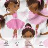 Ballettmädchen Rosa Niedlich Ballettmädchen Schleife Bettlaken-Set, Mädchen Kinder, Atmungsaktive und Weiche Mikrofaser Bettbezug mit Kissenbezug