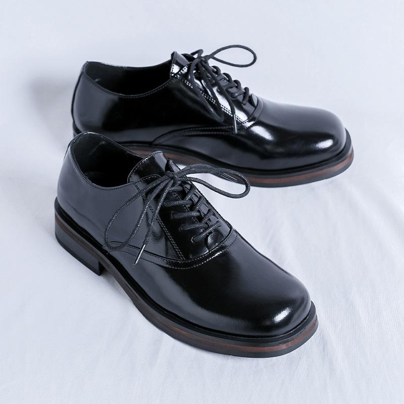 2025 new platform derby shoes men's and women's British commuter shoes business dress casual leather shoes 14643-R