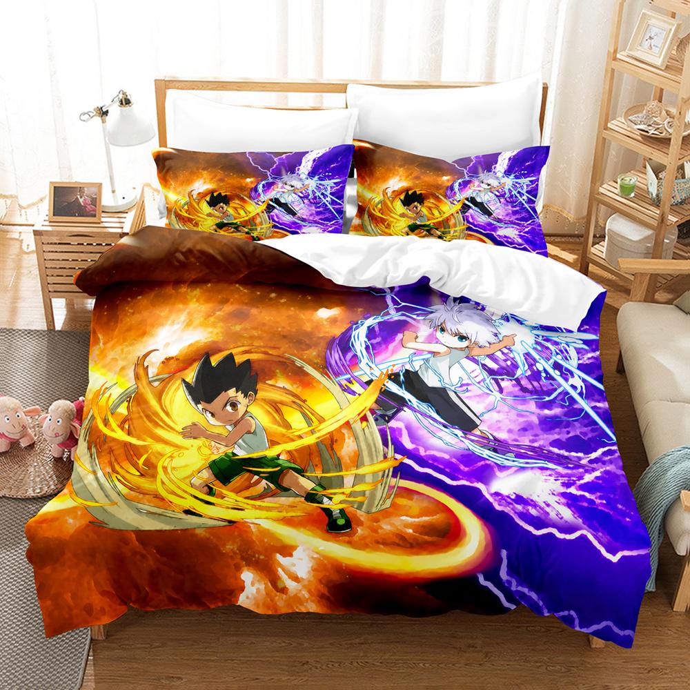 Nwe Hunter X Hunter Bedding Set Single Twin Full Queen King Size Bed Linens Aldult Kids Home Decor Duvet Cover Gift