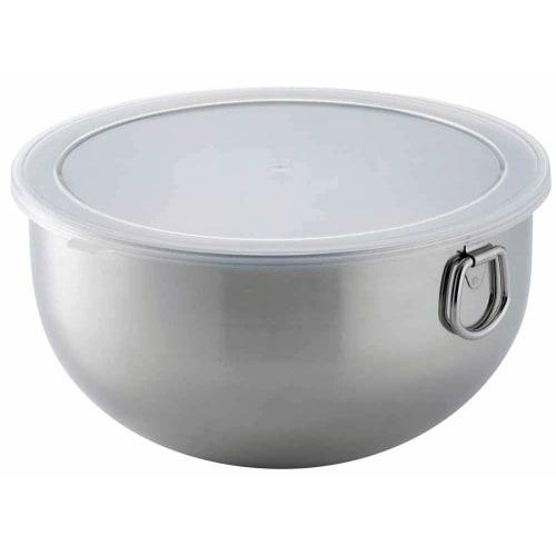 Shimomura Kihan 20cm Bowl with Lid [Made In Japan] Deep Storage Container for Food Preparation, Temporary Storage, Easy Mixing, Fermentation, Bread Ma