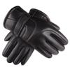 Men's Fleece-Lined Leather Touch Screen Cycling Gloves