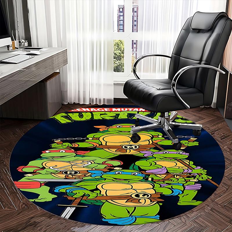 Teenage Mutant Ninja Turtles,TMNT Chair Mat Round Rug Office Carpet, Non Slip, Suitable for Living Rooms, Bedrooms,Decor1205749a