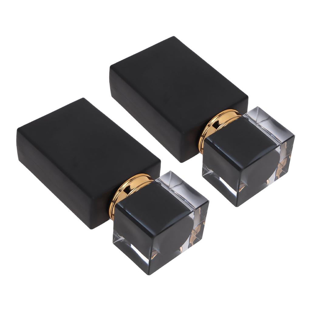 2 stücke Glas Spray Parfüm Flasche Dicht Gloden Zerstäubung Düse Parfüm Flasche Zerstäuber Schwarz