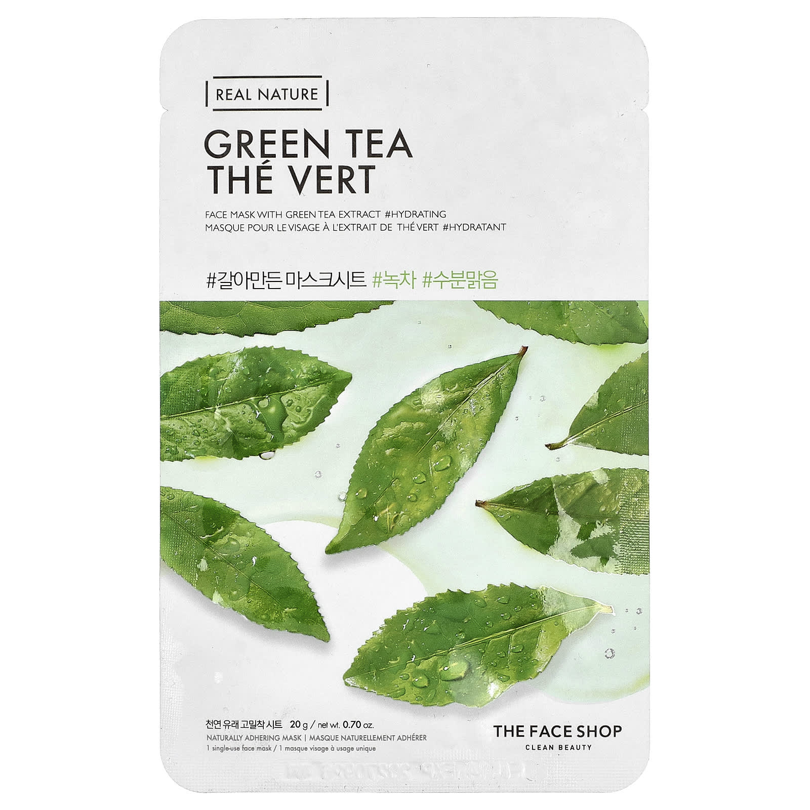 

The Face Shop, Real Nature, Beauty Face Mask, Green Tea, 1 Sheet, 20g (0.70oz)