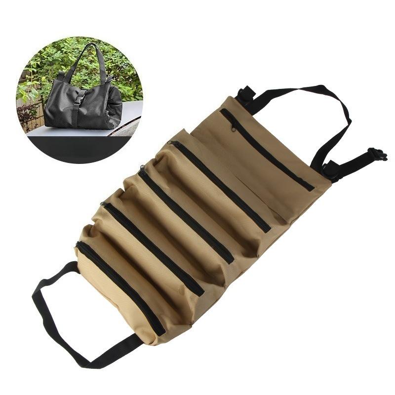 Waterproof Magnetic Buckle Tool Roll Oxford Fabric Tool Bag for Home Storage and Multi-Purpose Use