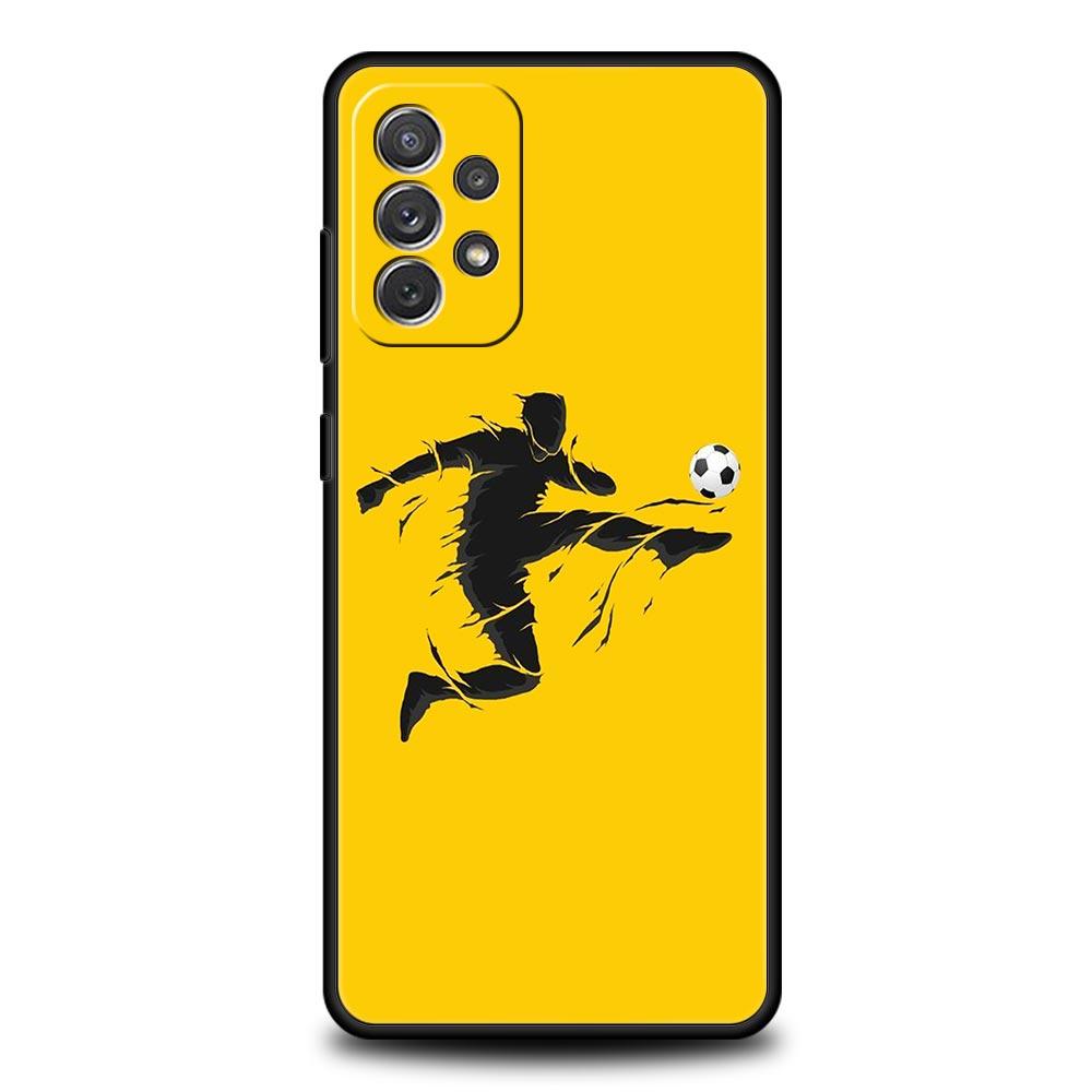 Case For Samsung A15 A13 A51 A71 A41 A31 A21S A03S A05 A12 A32 A52 A23 A25 A33 A53 A73 5G Cover Football Passion Soccer Ball