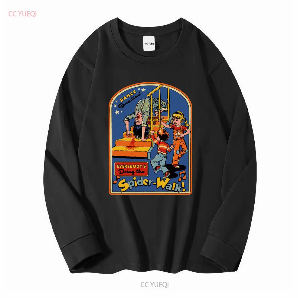 Steve Rhodes Spider Walk T Shirt Vintage Washed Graphic Slightly Stretched Stylish Versatile Homme Streetwear Breathable Casual