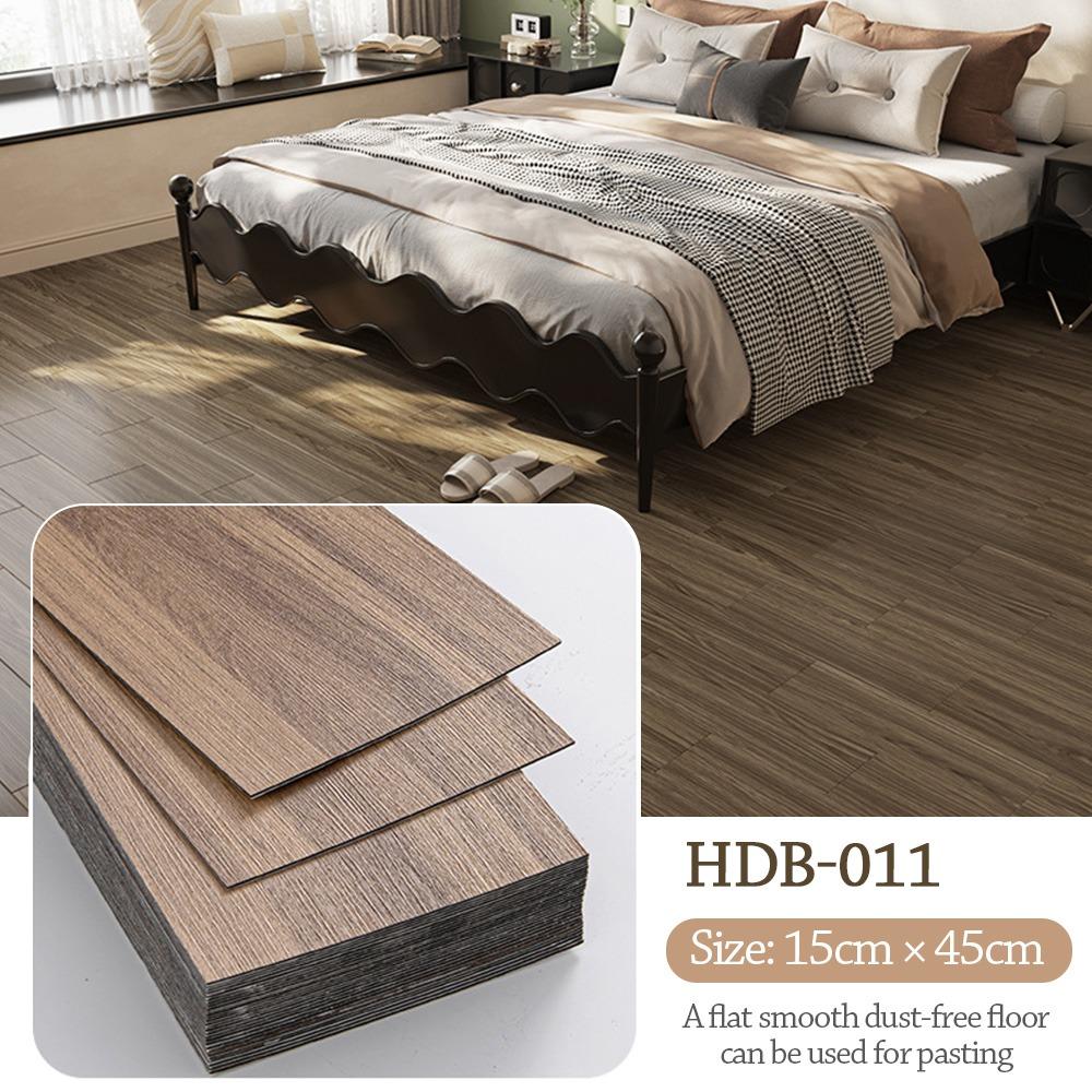 45x15cm Size Self-Adhesive Floor Sticker PVC Material Thickened Wood Grain Wall Sticker Heat Resistant Wood Grain Pattern