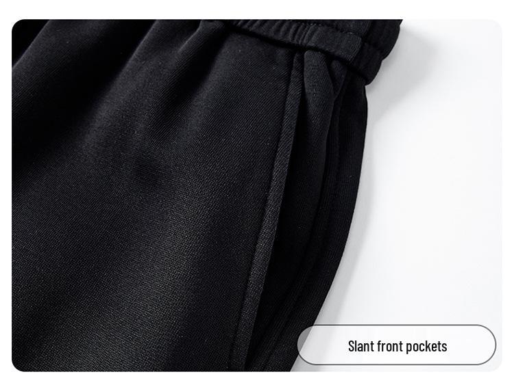 Pánské fleecem podšité tepláky s rovnými nohavicemi - Podzim/Zima 2024 Těžká váha pro volný čas