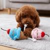 Pink & Blue Ice Cream Toy Food Shape Dog Chew Toy Funny Toy Squeaky Pet Toy Daily Play