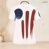 Women Plus Size V Neck Short Sleeve American Flag Print Nurse Scrub Top With Front Pockets