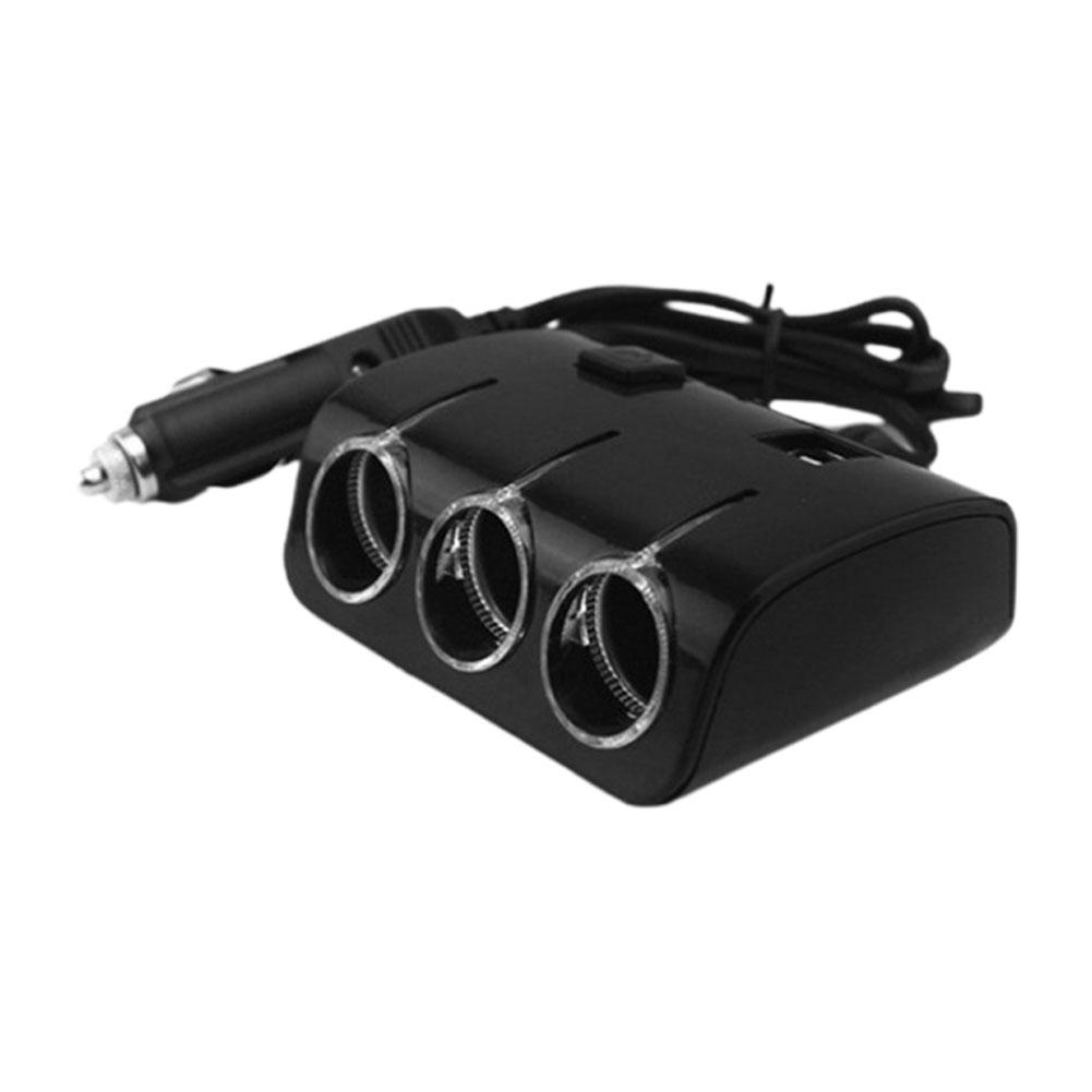 Car Charger Plug Play Stable Output Car One Tow Three Power Dual USB Charging Adapter Universal 12V Car Power Adapter Plug