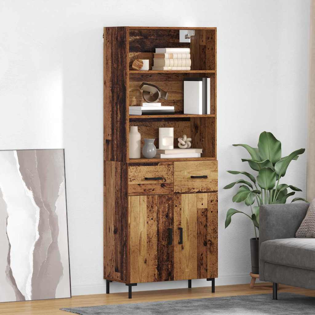 Highboard Reclaimed Wood 69.5 x 34 x 180 cm Particleboard