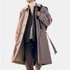 UNIQLO FW23 U Series Solid Layered Long Sleeve Trench Coat Unisex outerwear Light-Gray 462853-05