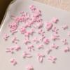 50 Piezas Lazo de Cinta Accesorios para Uñas 3D Flatback Resina Lazo Adornos para Uñas Diy Decoraciones para Uñas de Primavera