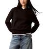 Comfortable Casual Loose Hooded Long Sleeve Sweatshirt Women Tops Black 44A374G-001