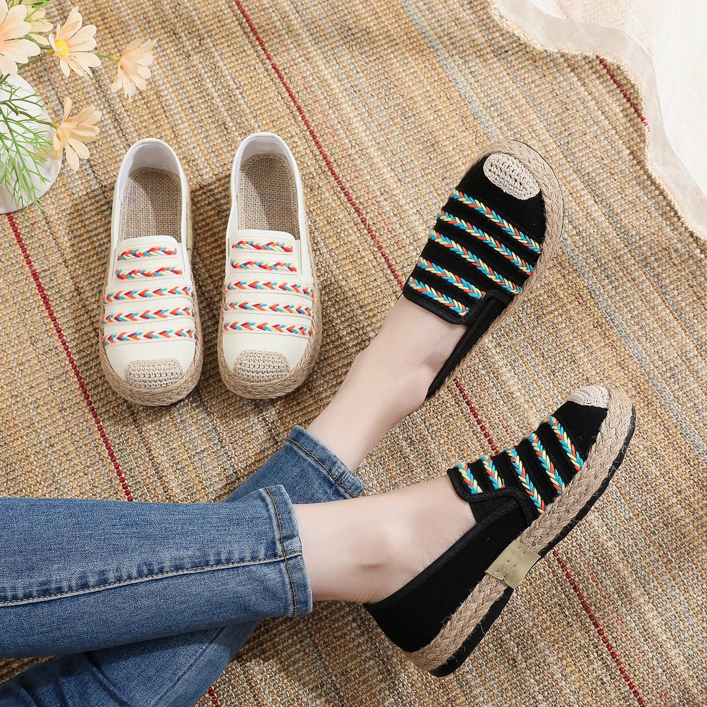

Women s Ethnic Style Linen Shoes: Soft Sole, Non-Slip, Breathable, Lightweight, Ideal for Spring and Autumn. 38