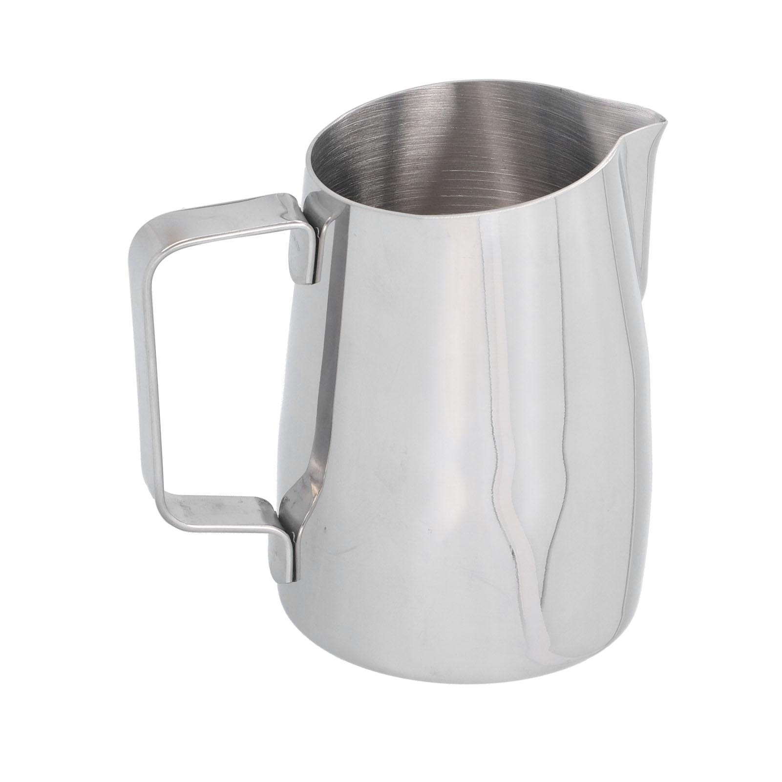 

400ml 304 Stainless Steel Coffee Jug Oblique Mouth Milk Frothing Jug for Home Kitchen