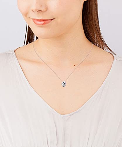 [4℃] Diamond Moon Birthstone Eternal Silver Necklace 112124121804 Women's