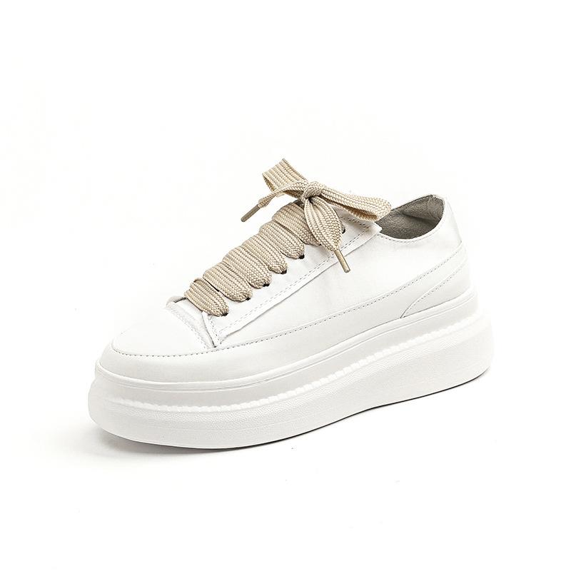 

Thick-soled inner height-increasing small white shoes for women s spring and autumn small-size muffin breathable niche casual board shoes 31 белый