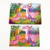 12piece Wooden Jigsaw Puzzle Cartoon Animal Parent-child Theme Puzzles Game Kids Montessori Educational Toys for Children Gifts