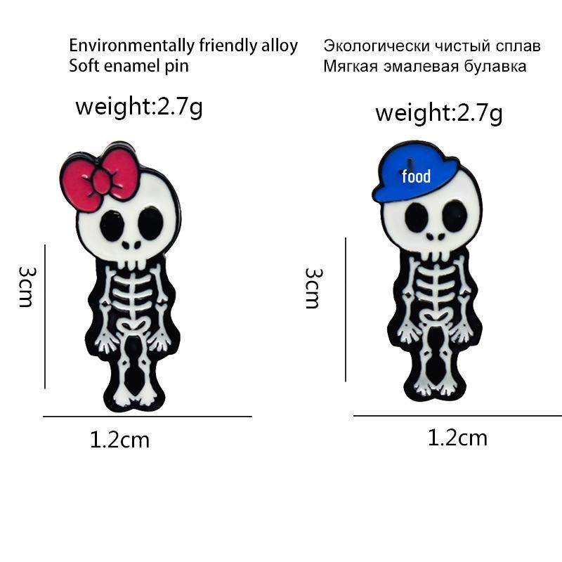 Trendy Punk Skull Brooch: Drip Oil Design for Girls & Boys, Perfect Friendship Badge Ornament
