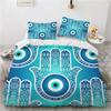 3D Printed Blue Evil Eye Bedding Sets,Girls Bed Supplies Set Duvet Cover Bed Comforter Set Bedding Set