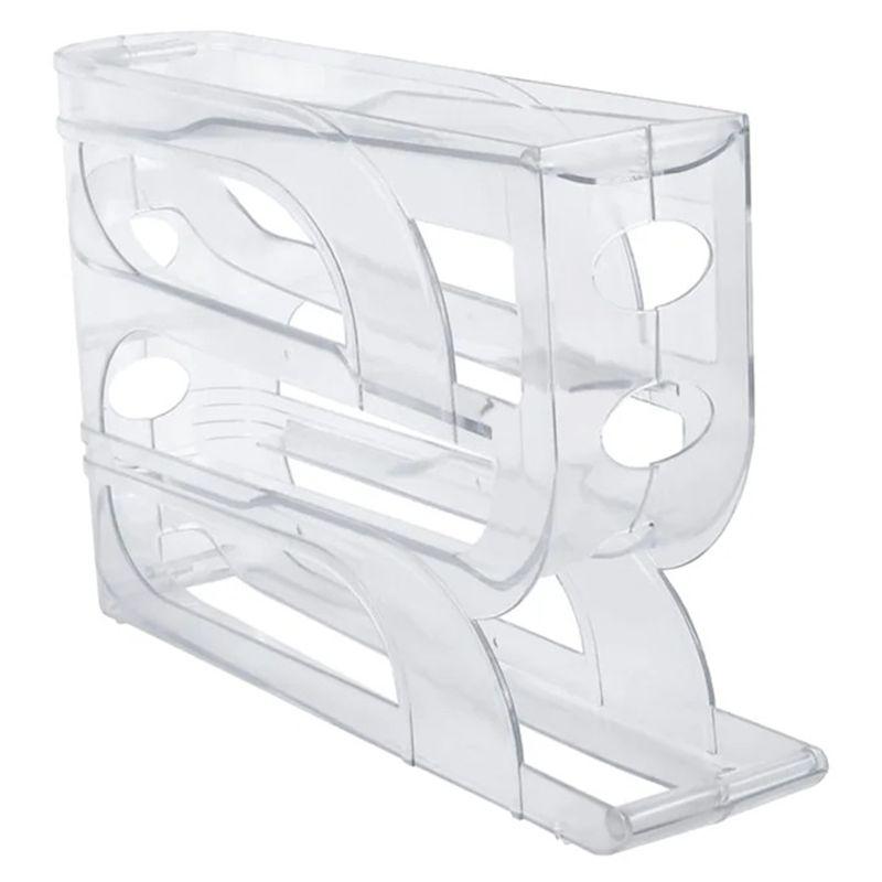 M-Modern-Automatic Scrolling Egg Rack Egg Basket Container Roll Down Refrigerator Egg Dispenser Kitchen Home
