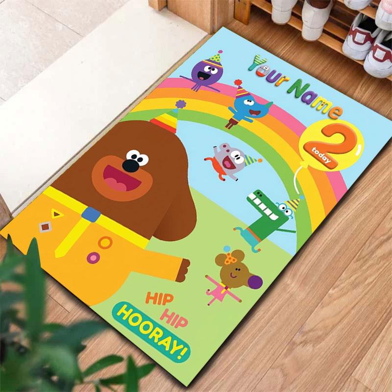 Hey Duggee Custom Name Carpet Rug for Living Room Bedroom Home Sofa Decoration,Kids play Non-slip Floor Mat