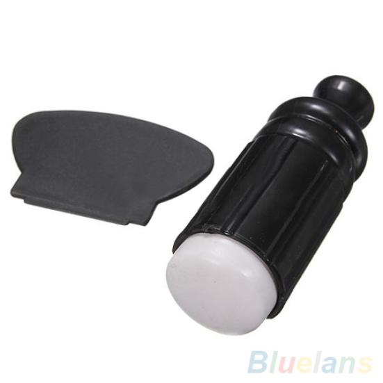 1 set di strumenti per manicure per unghie artistiche con raschietto per timbri di vernice polacca