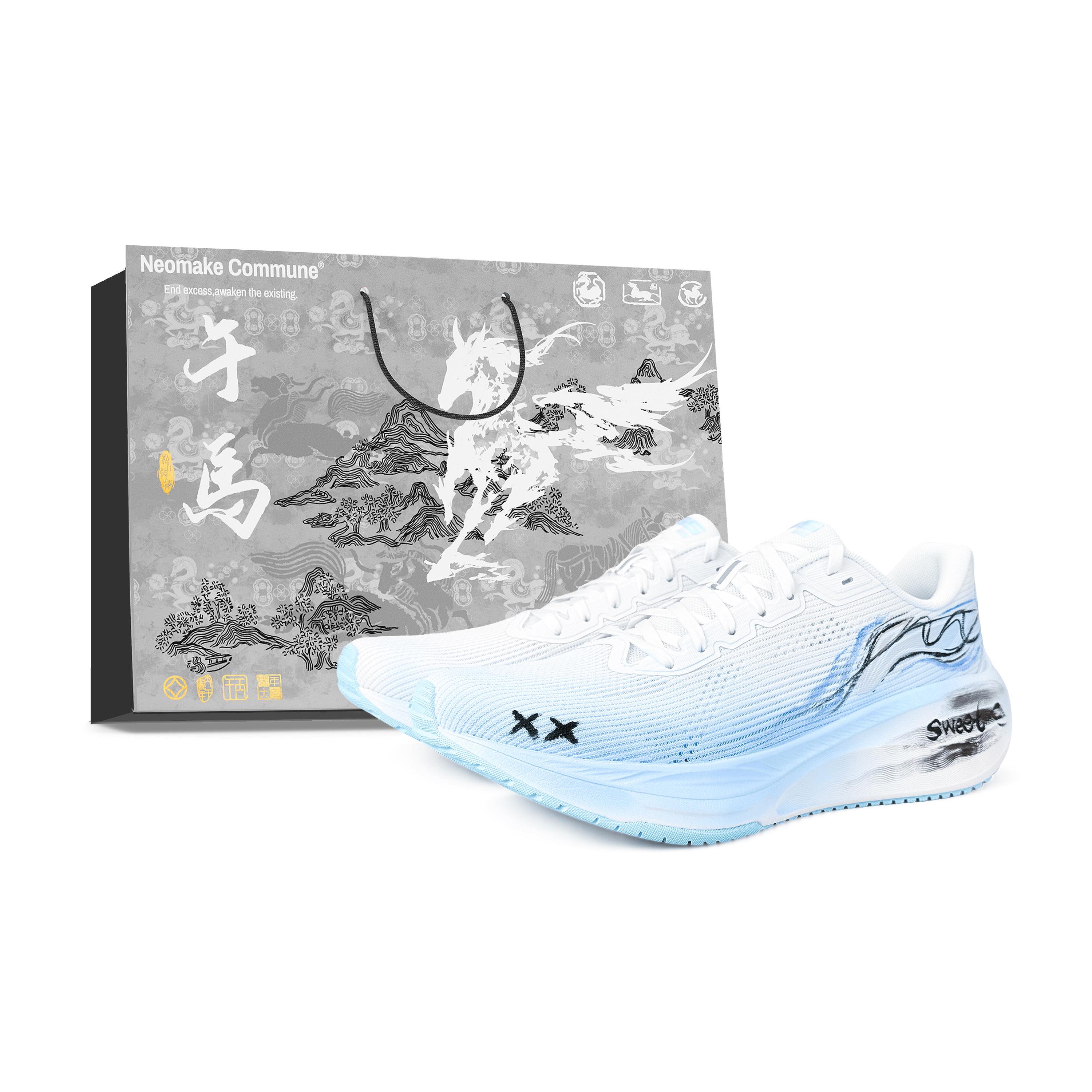 Li Ning Wuyue Амортизирующие Низкие Беговые Кроссовки Мужские Сине-Белые ARSU009-7(Team537-LD) 39.5