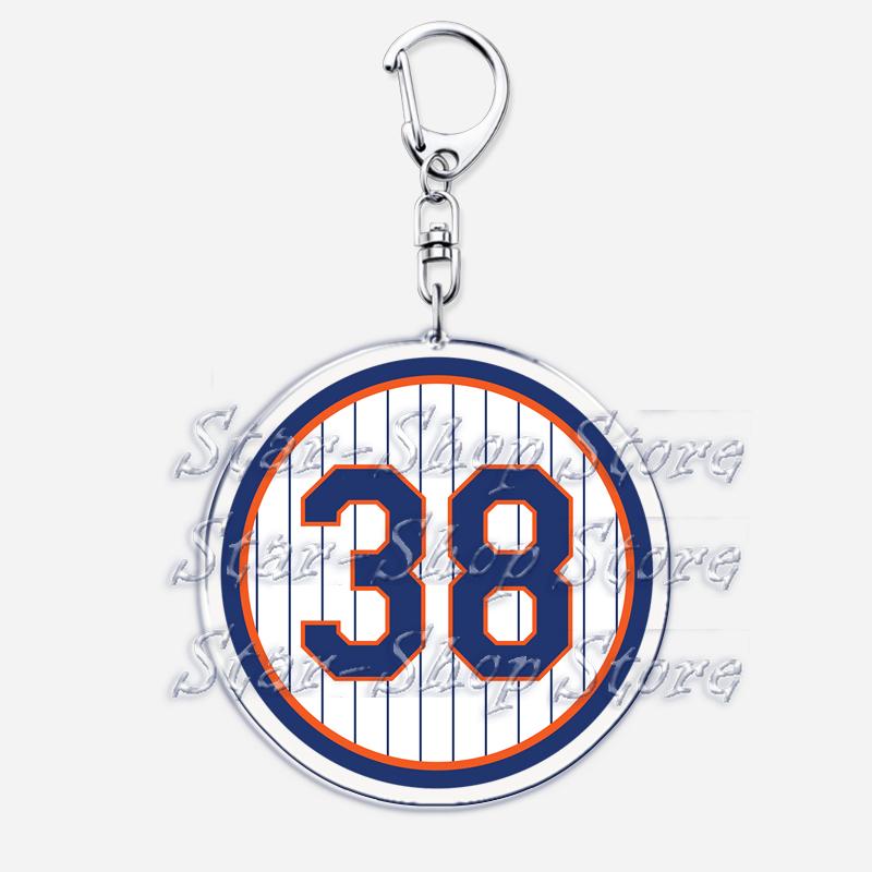 Popular Baseball Jersey Player Number Keychains for Accessories Bag New York Sports Keyrings Jewelry Friends Fans Gifts