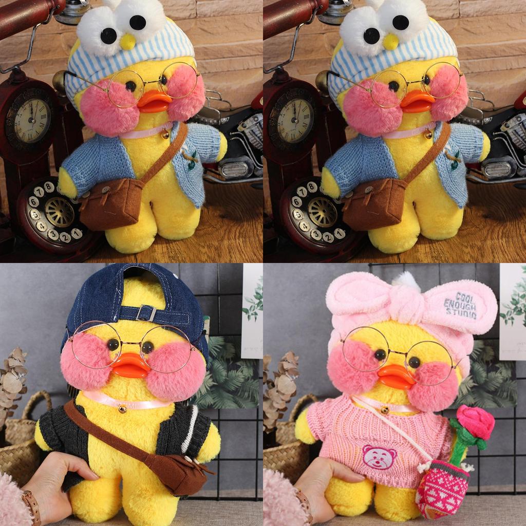 Soft And Adorable 12"/30cm Lalafanfan Cafe Mimi Yellow Duck Costume Plush Toy