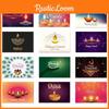 Diwali Festival Greeting Card Set With Envelopes And Stickers For Home Decor